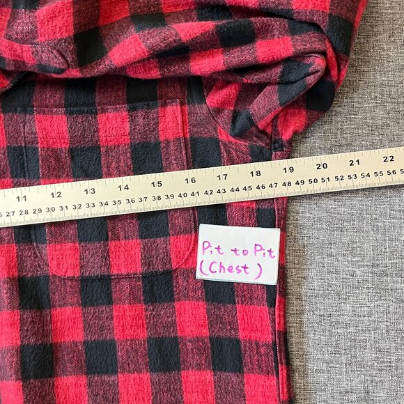 Naked & Famous Brushed Flannel Buffalo Check Button Down Shirt - Men's Size S - Picture 5 of 8